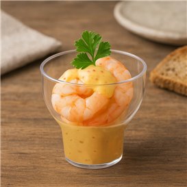 Fingerfood Miska Opakovaně Použitelný PS Tulip Průhledný 65ml (20 Ks)