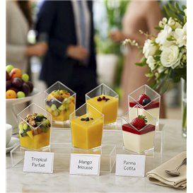 Diamantové Fingerfood Kelímek Kulatý PS Transparentní 48ml (20 Ks)