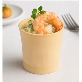 Bambusové Kelímek Stojany Fingerfood Opakovaně Použitelný 8,4x9,2x9cm (12 Ks)