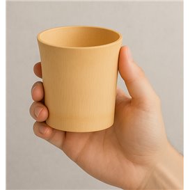 Bambusové Kelímek Stojany Fingerfood Opakovaně Použitelný 8,4x9,2x9cm (12 Ks)