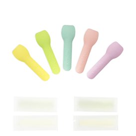 Papírová Zmrzlinová Lžička Hygienicky Balená Barevný Mix 'Tutti Frutti' 9cm (2.000 Ks)