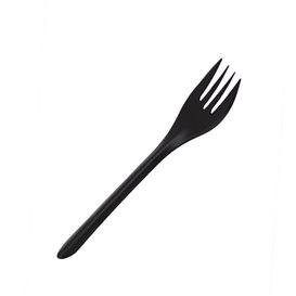 Vidlička na Opakované Použitelná z PP Černá 17,5cm (50 Ks)