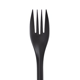 Vidlička na Opakované Použitelná z PP Černá 17,5cm (50 Ks)