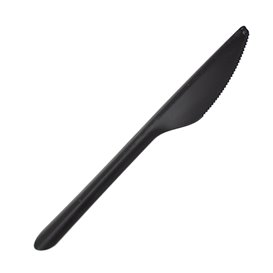 Nůž na Opakované Použitelný z PP Černý 17,8cm (1.000 Ks)