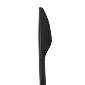 Nůž na Opakované Použitelný z PP Černý 17,8cm (1.000 Ks)