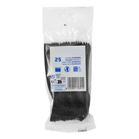 Kávová Lžička na Opakované Použitelná z PP Černá 12,4cm (25 Ks)