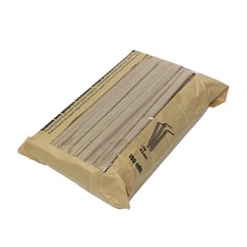 Papírové Brčko s Kloubem Hygienicky Balené Černá s Bílými Pruhy Ø6mm 21cm (6.000 Ks)