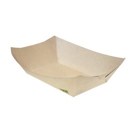 Miska Lodička Bambusového Papíru Kraft 350ml 16,5x12x4,4cm (125 Ks)