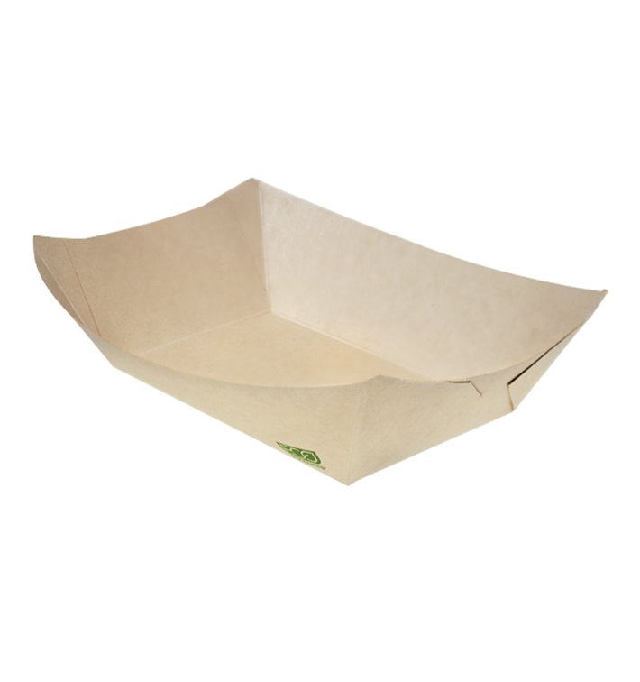 Miska Lodička Bambusového Papíru Kraft 350ml 16,5x12x4,4cm (1000 Ks)