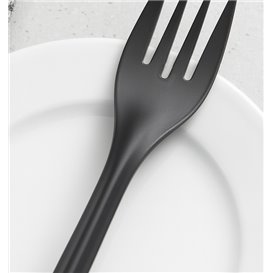 Vidlička na Opakované Použitelná z PP Černá 17,5cm (50 Ks)