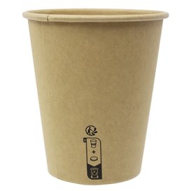 Kartonové Kelímek 9Oz/290ml Kraft Ø8,0cm (50 Ks) 
