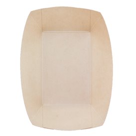 Miska Lodička Bambusového Papíru Kraft 800ml 24x16x5,2cm (500 Ks)