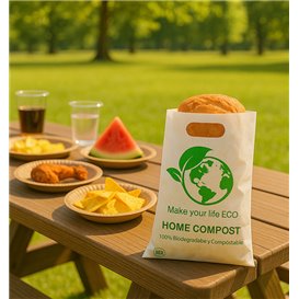 Igelitová Taška s Průhmatem Bio Home Compost 20x33cm 20µm (3.000 Ks)