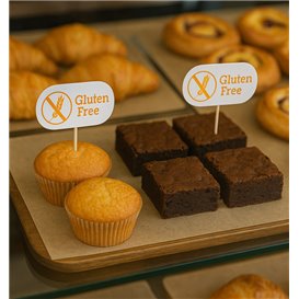 Bambusový bodec s nápisem Gluten Free 8 cm (3.000 Ks)