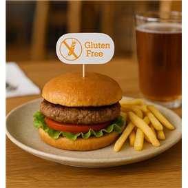 Bambusový bodec s nápisem Gluten Free 8 cm (3.000 Ks)
