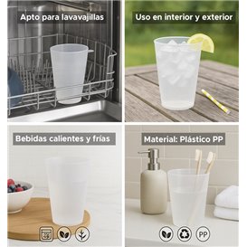 Kelímek Opakovaně Použitelné Durable PP s Arg Hrnce Průsvitný 400ml (490 Ks)