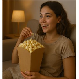Krabička na Popcorn Velkým Kraft 150g 8,7x13x20,3cm (25 Ks)