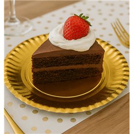 Papírový Talíř Kulatý Zlatý 21cm (100 Ks)