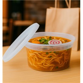 Plastová Miska PP s Víčkem Průhledná “Deli Range” 480ml (240 Ks)