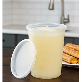 Plastová Miska PP s Víčkem Průhledná “Deli Range” 960ml (40 Ks)