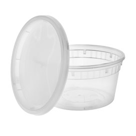 Plastová Miska PP s Víčkem Průhledná “Deli Range” 360ml (40 Ks)
