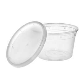 Plastová Miska PP s Víčkem Průhledná “Deli Range” 480ml (240 Ks)