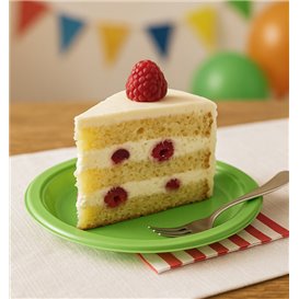 Plastové Talíř PS Opakovaně Použitelné na Mělký Limetkově Zelená Ø165mm (450 Ks)