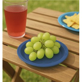 Plastové Talíř PS Opakovaně Použitelné Mělké Tmavě Modrá Ø165mm (25 Ks) Plastové Talíř PS Opakovaně Použitelné Mělké Tmavě Modrá Ø165mm (25 Ks)