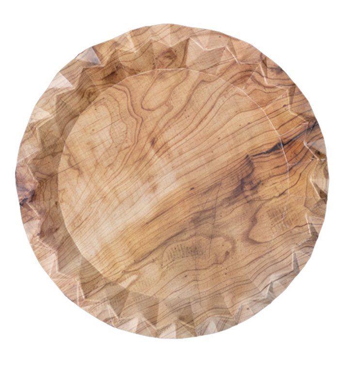 Papirové Talíř s Dřeva Vzorem “Bali” Ø23cm 345g/m² (50 Ks) Papirové Talíř s Dřeva Vzorem “Bali” Ø23cm 345g/m² (50 Ks)
