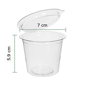 Miska kulatá s Víčkem APET Průhledný 125ml (405 Ks)