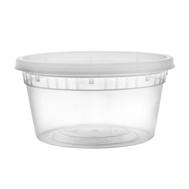 Plastová Miska PP s Víčkem Průhledná “Deli Range” 370ml (40 Ks)