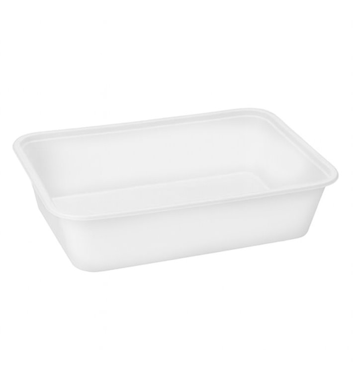 Plastová Miska Obdélníková PP Bílá 500ml 17,4x11,6x3,5cm (25 Ks)