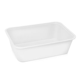 Plastová Miska Obdélníková PP Bílá 750ml 17x11,5x6,4cm (25 Ks)