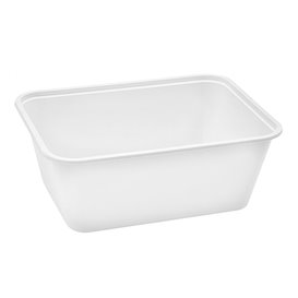 Plastová Miska Obdélníková PP Bílá 1.000ml 17x11,5x8,2cm (25 Ks)
