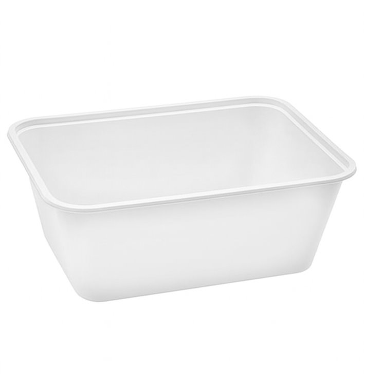 Plastová Miska Obdélníková PP Bílá 1.000ml 17x11,5x8,2cm (25 Ks) Plastová Miska Obdélníková PP Bílá 1.000ml 17x11,5x8,2cm (25 Ks)