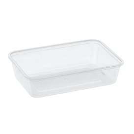 Plastová Miska Obdélníková PP Průhledná 500ml 17,4x11,6x3,5cm (25 Ks)