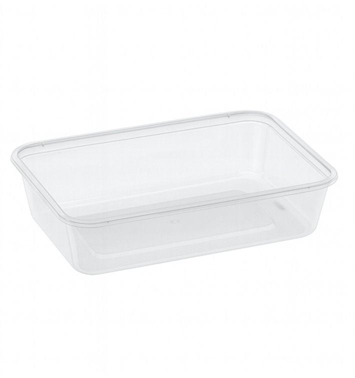 Plastová Miska Obdélníková PP Průhledná 500ml 17,4x11,6x3,5cm (25 Ks)
