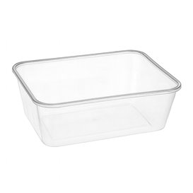 Plastová Miska Obdélníková PP Průhledná 750ml 17,4x11,6x5,5cm (25 Ks)