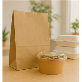 Papírové Sáčky bez Plochým Kraft 50g/m² 22+12x30cm (1.000 Ks)