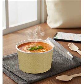 Kartonová Miska Kraft s Víčko PP 16 Oz/473 ml (25 Ks)