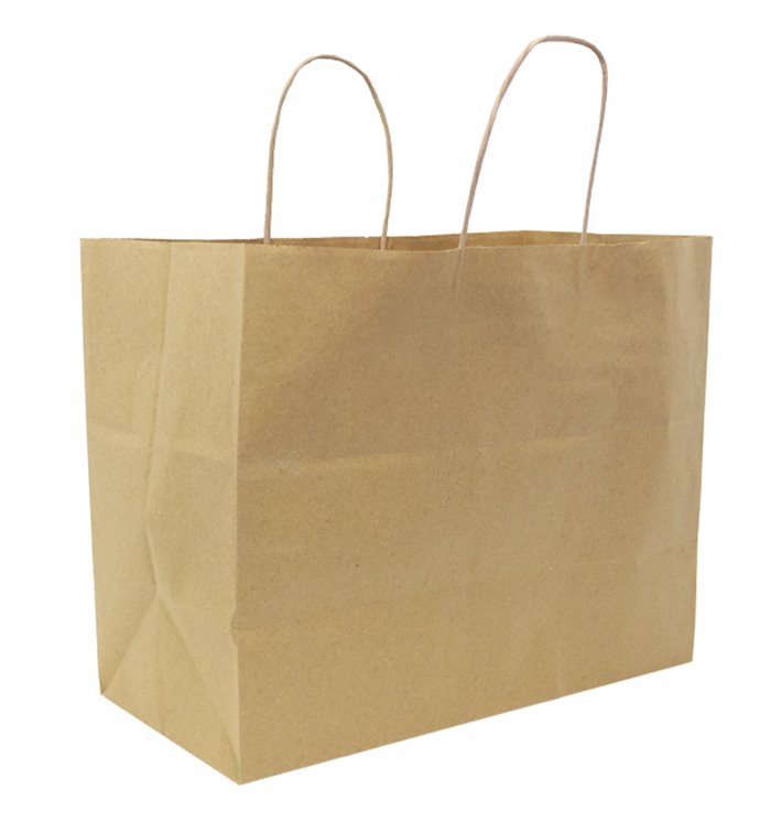Papírové Tašky Kraft s Skrývanými Uchem 80g/m² 32+16x26cm (25 Ks) Papírové Tašky Kraft s Skrývanými Uchem 80g/m² 32+16x26cm (25 Ks)