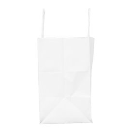 Papírové Tašky Bílá s Plochým Ouškem 80g/m² 32+16x27cm (300 Ks)