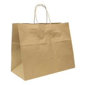 Sáčky Papír Kraft s Krouceným Uchy 80 g/m² 32+16x26cm (300 Ks.)