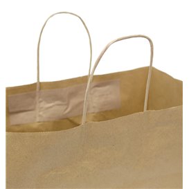 Sáčky Papír Kraft s Krouceným Uchy 80 g/m² 32+16x26cm (25 Ks.)