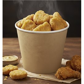 Kbelík z kraftového kartonu s víkem 3990ml Ø21,5cm (100 Ks)