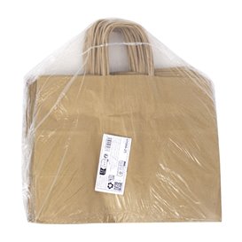 Sáčky Papír Kraft s Krouceným Uchy 80 g/m² 32+16x26cm (25 Ks.)