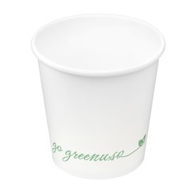 Bílý papírový kelímek "Go Green" 4Oz/120ml Ø6,2cm (1.000 Ks)