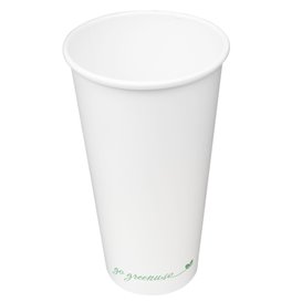 Bílý papírový kelímek "Go Green" 20Oz/600ml Ø9,0cm (1.000 Ks)