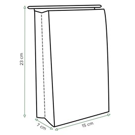 Sáček SOS z kraf-papíru s uzavíráním 15+7x23cm (50 Uds)