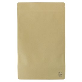 Tašky Doypack Kraft s Zip a Okénkem 16+8x26cm (1000 Ks)